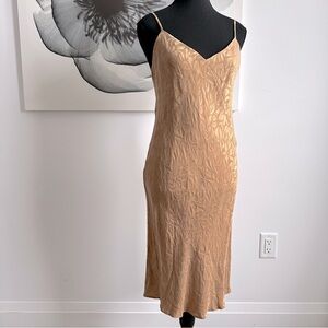 NWT Sz XS SMASH + TESS Disco Slip Dress in Camel Tan